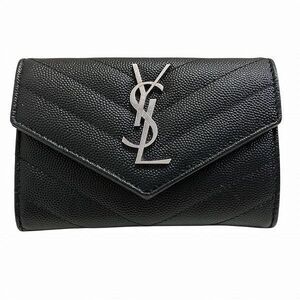 Saint Laurent Cassandra Small Envelope Wallet Leather Wallet
